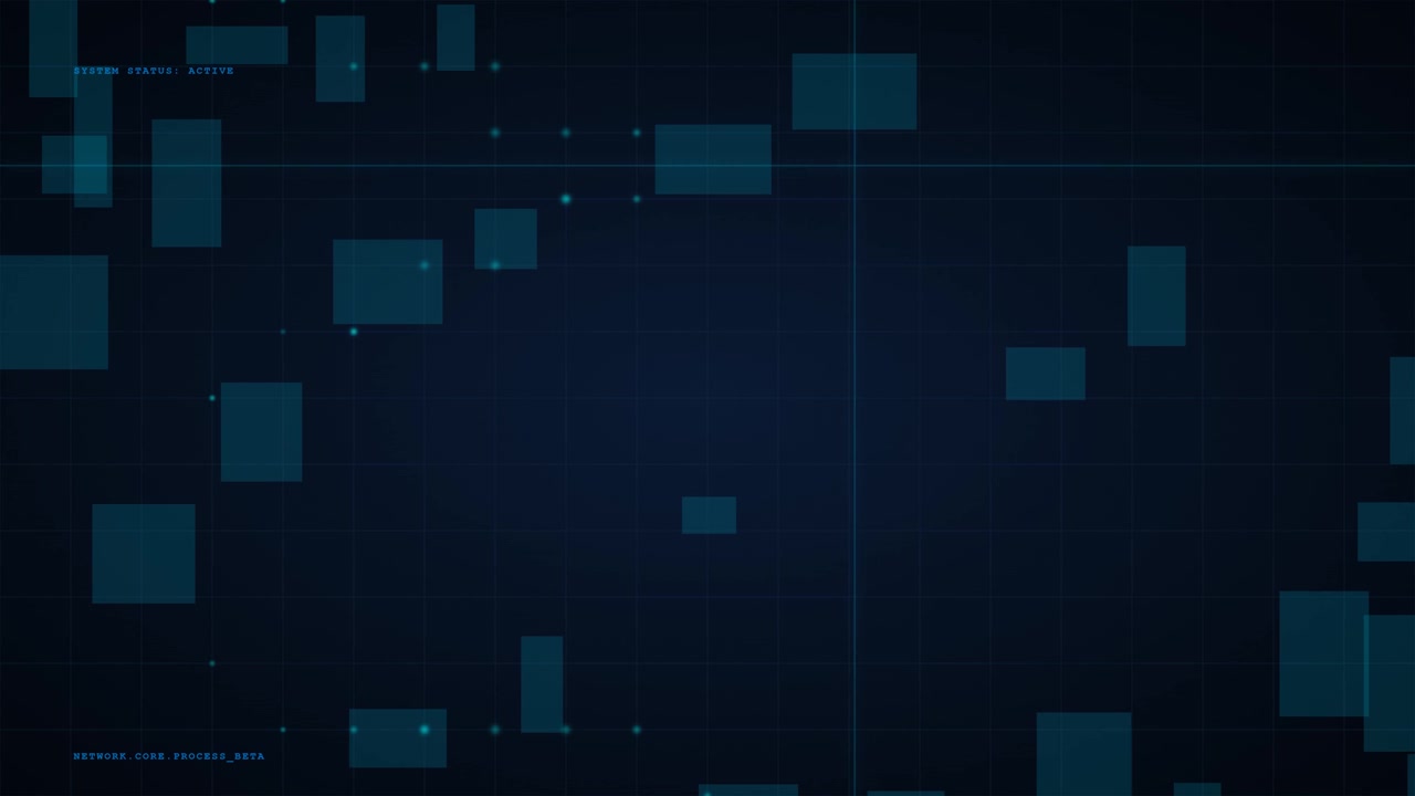 Digital Interface Background with Floating Data Rectangles and Grid