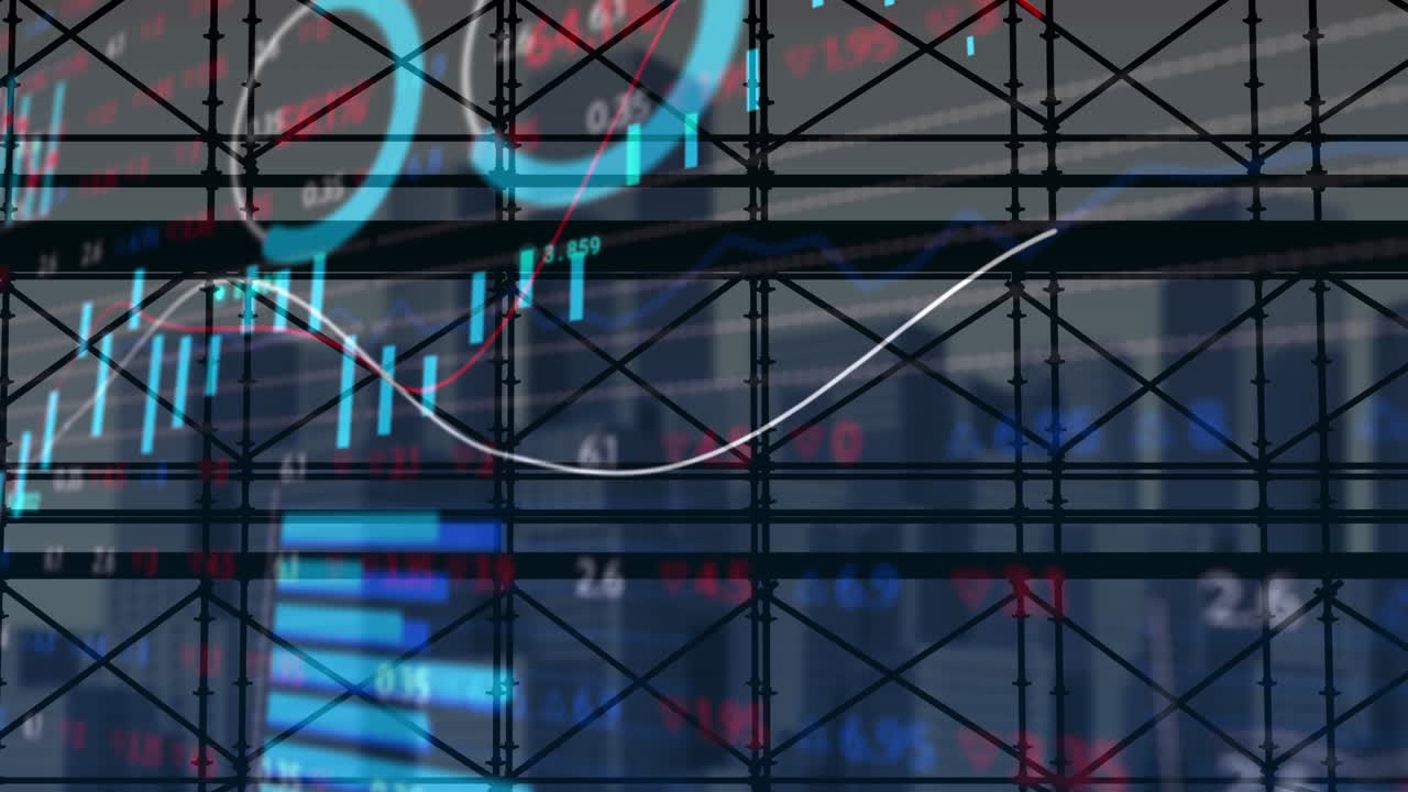 ⁇ 대 위에서 금융 데이터 처리의 애니메이션