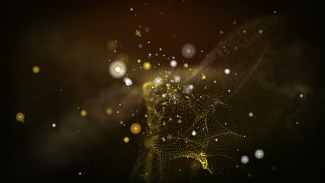 futuristic abstract animation with glittering particles in slow motion, 4096x2304 loop 4k