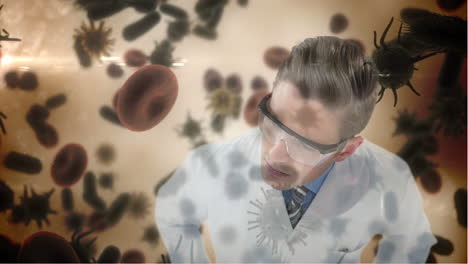 científico examinando las células de la infección bacteriana 4k