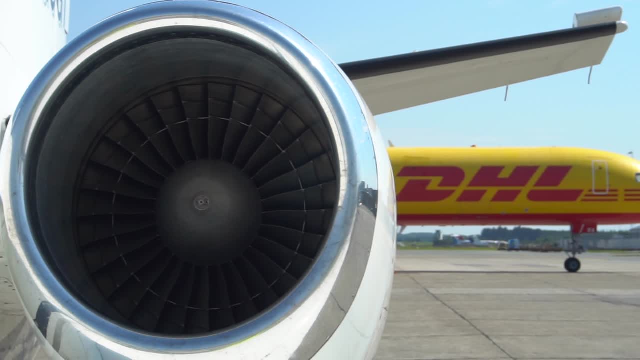 Jet engine on a small private jet. A Cessna Citation II with Pratt and Whitney Canada JT15D