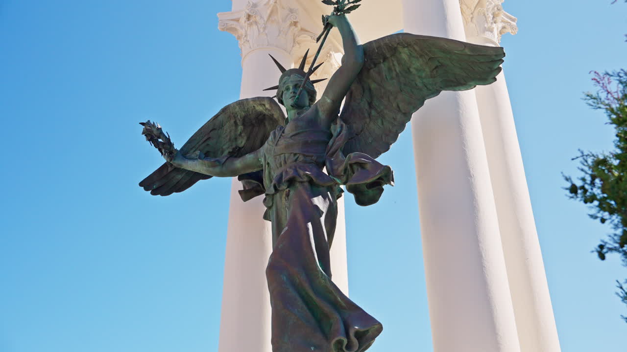 Panoramic view of monument aux Morts in Calvi Corsica, France