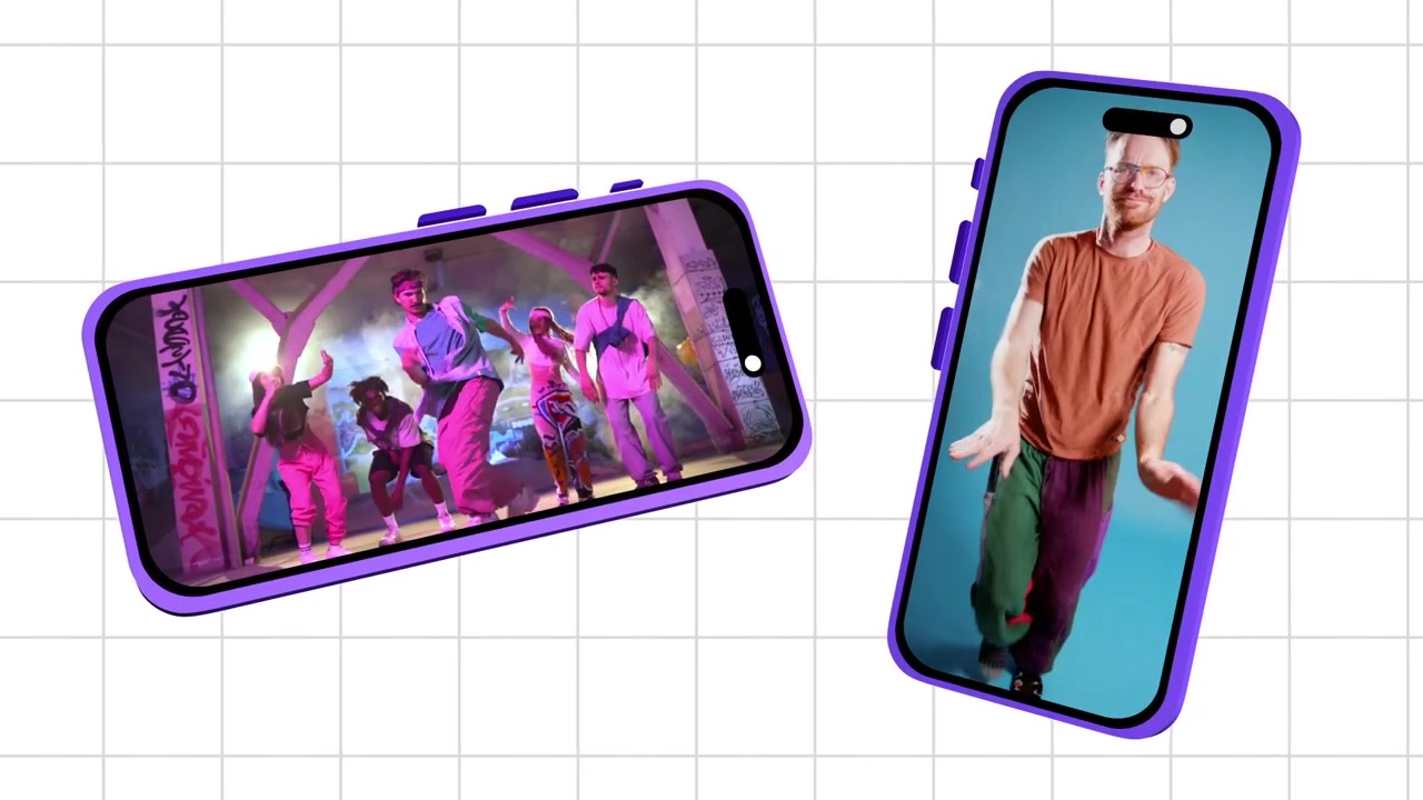Mockup di smartphone moderno angolato per After Effects