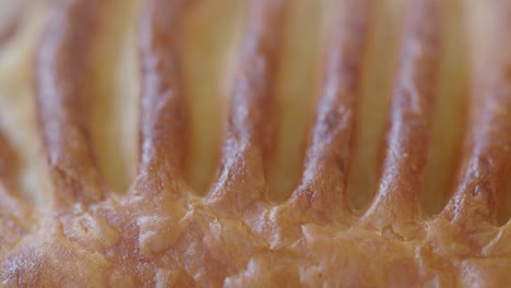 close-up of puff pastry