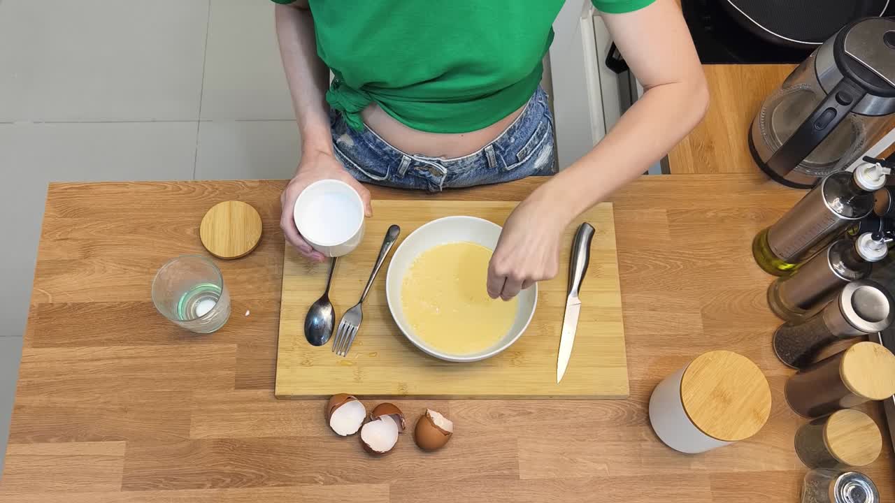 Preparing Eggs in the Kitchen