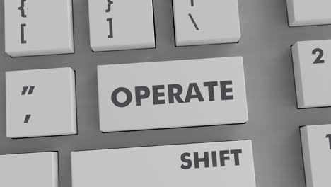 operar presionando el botón en el teclado