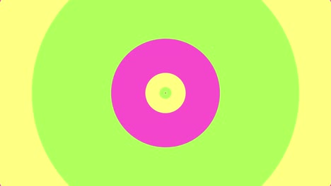 Optical-illusion-circle-shape-animated-background-motion-design-graphic-tunnel-visual-effect-colour-pink-green-yellow-pastel