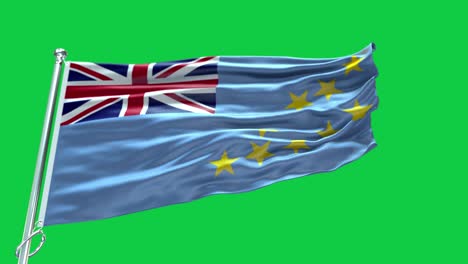 4k highly detailed flag of tuvalu - tuvalu flag high detail - national flag tuvalu wave pattern loopable elements