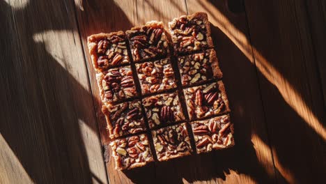 Delicious-Maple-Pecan-Bars-on-Rustic-Wooden-Table