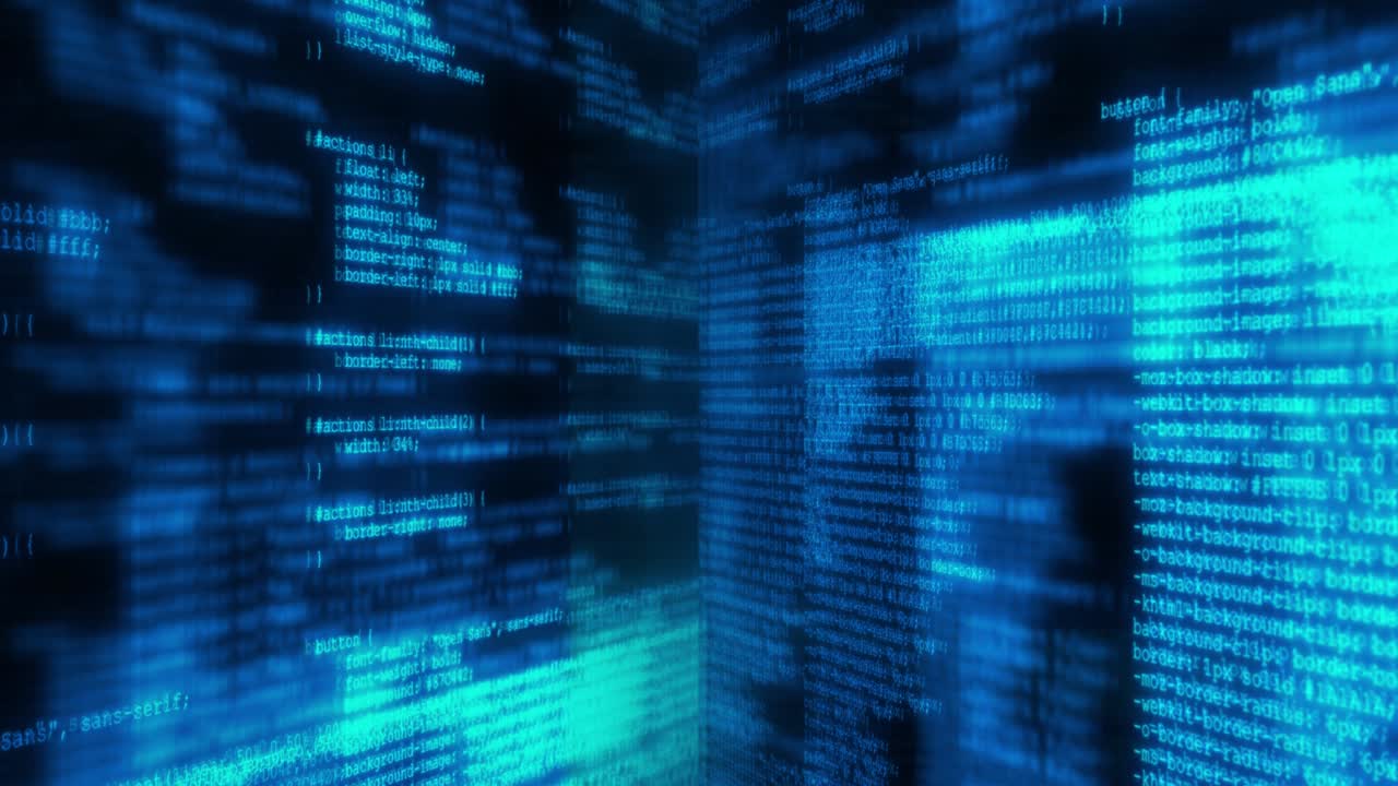 código de programación 4k que se ejecuta a través de la terminal de la pantalla de la computadora, hacking animación de bucle.