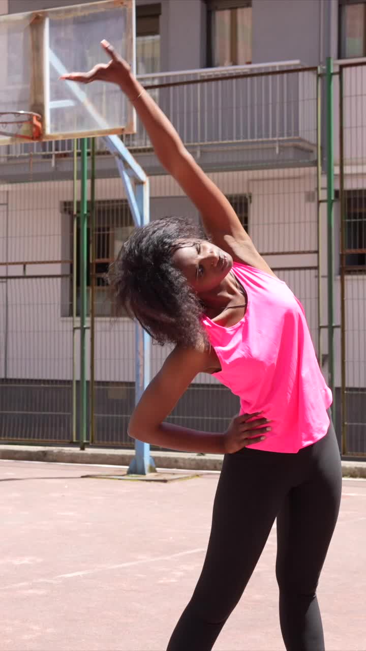 Woman Stretching Outdoors