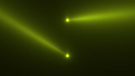 Leuchtende-Neongelbe-Scheinwerferstrahlen-Auf-Der-Disco-Bühne