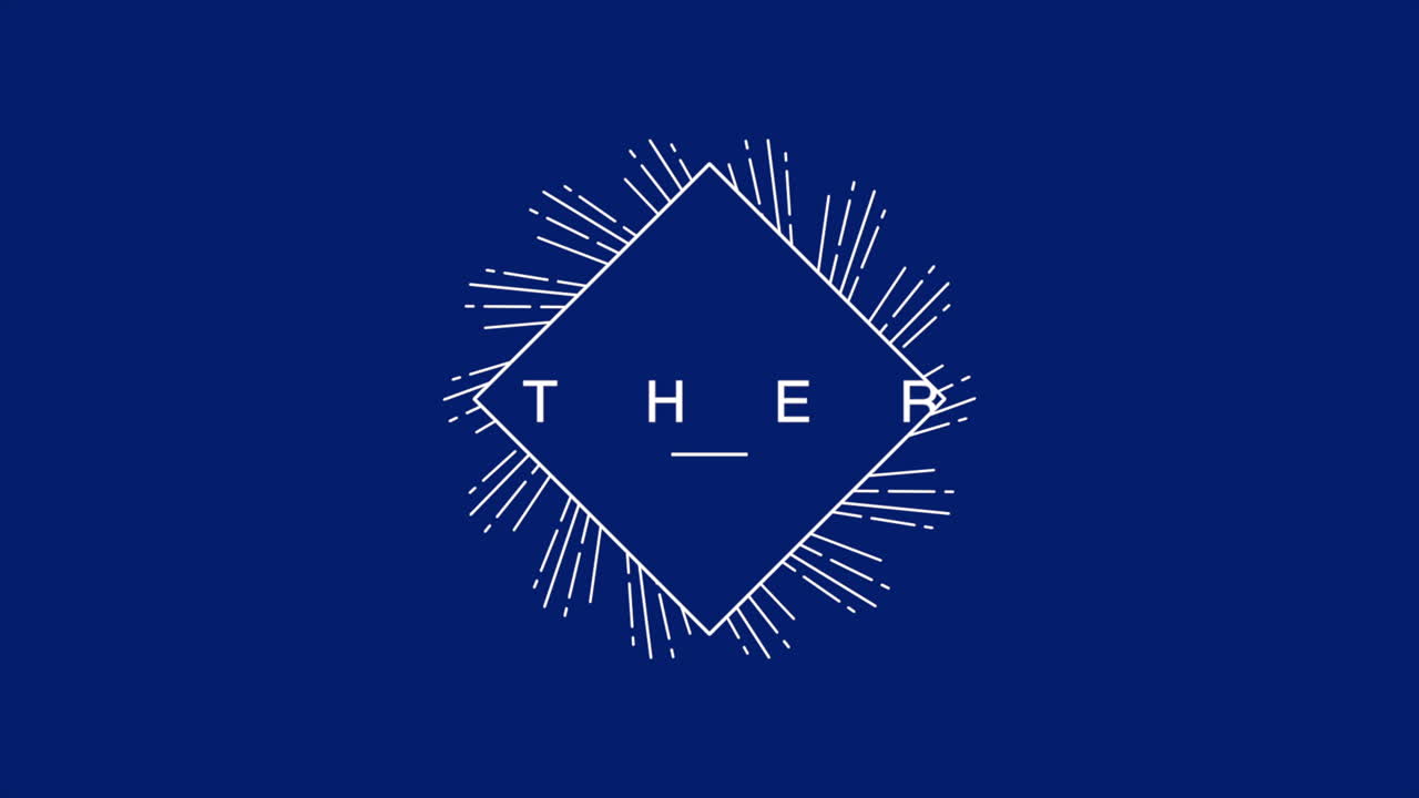 패션 블루 그라데이션에 복고풍 선이 있는 현대 어머니의 날 텍스트