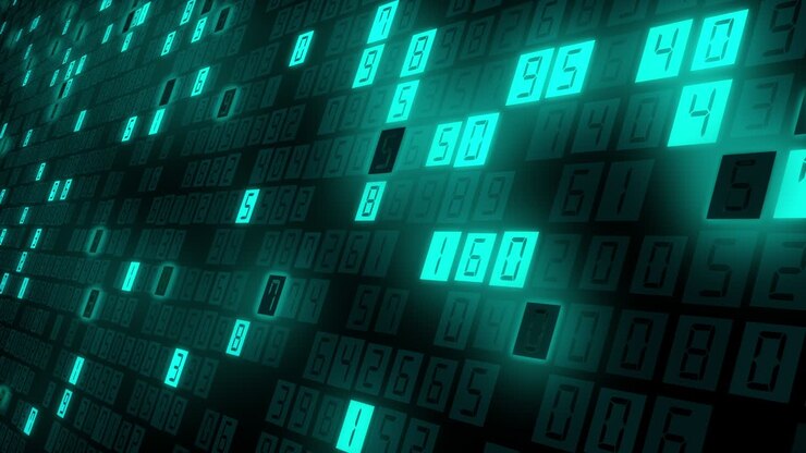 Abstract background with binary code