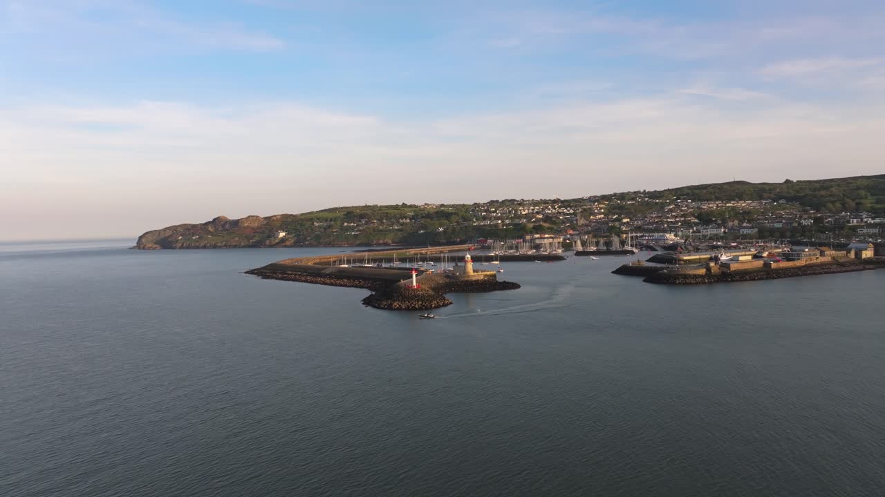 Howth Pier - 4K Cinematic Drone Footage during sunset - Co.Dublin - Ireland 05.17