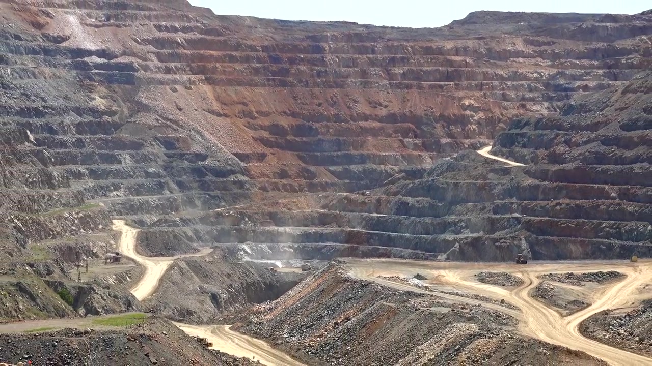 Wide View of an Open Pit Mining Operation
