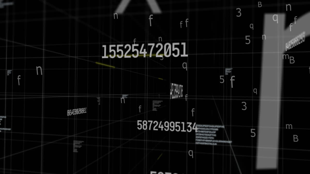 Animation of numbers and data processing