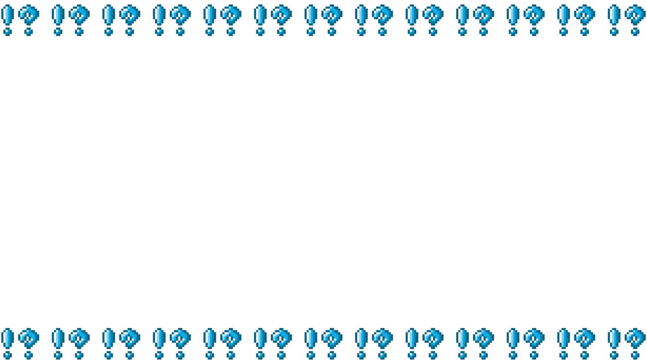 Pixel Art Mini Interrobang mark Frame Animated Overlay 1080p Transparent 30 fps (2).mov