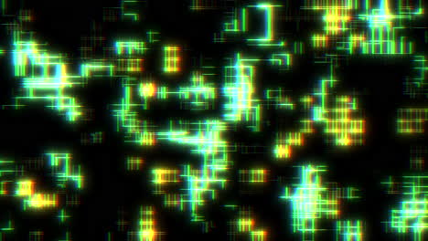 mesmerizante cuadrícula de cuadrados verdes y amarillos brillantes