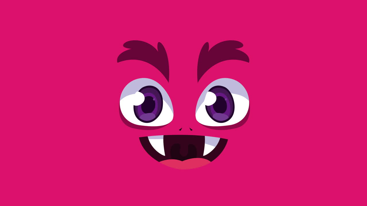 cara de monstruo de dibujos animados