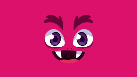 cara de monstruo de dibujos animados