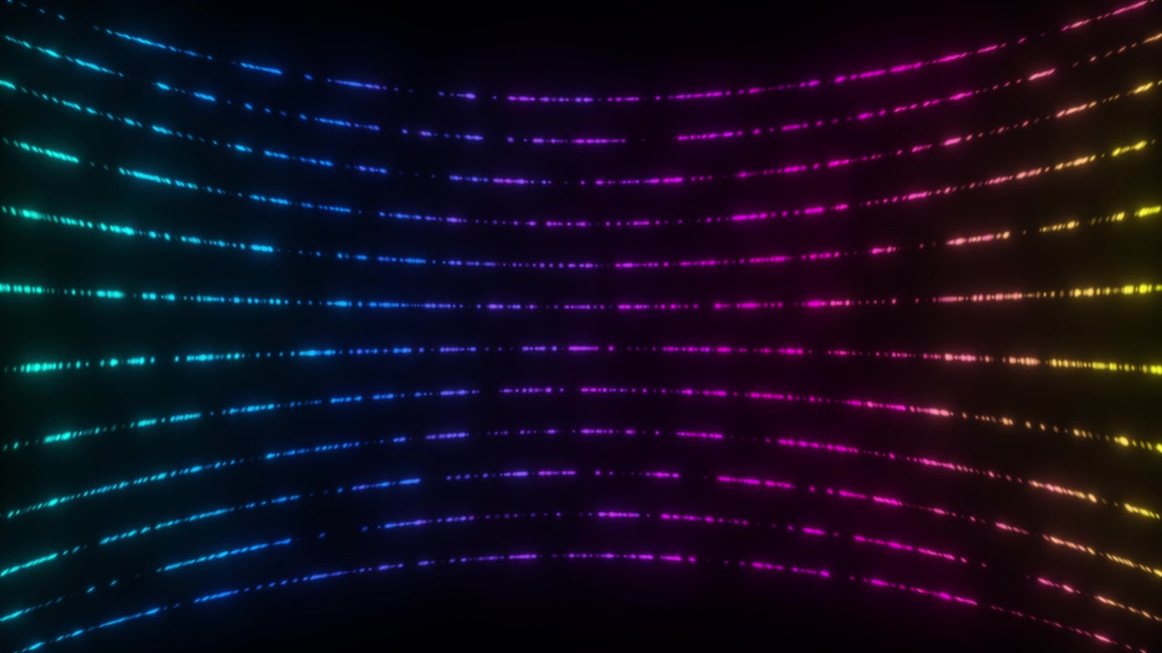 Abstract Background with Glowing Neon Curved Lines