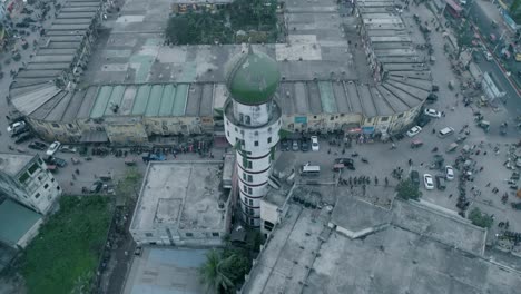 aerial view of a mosque