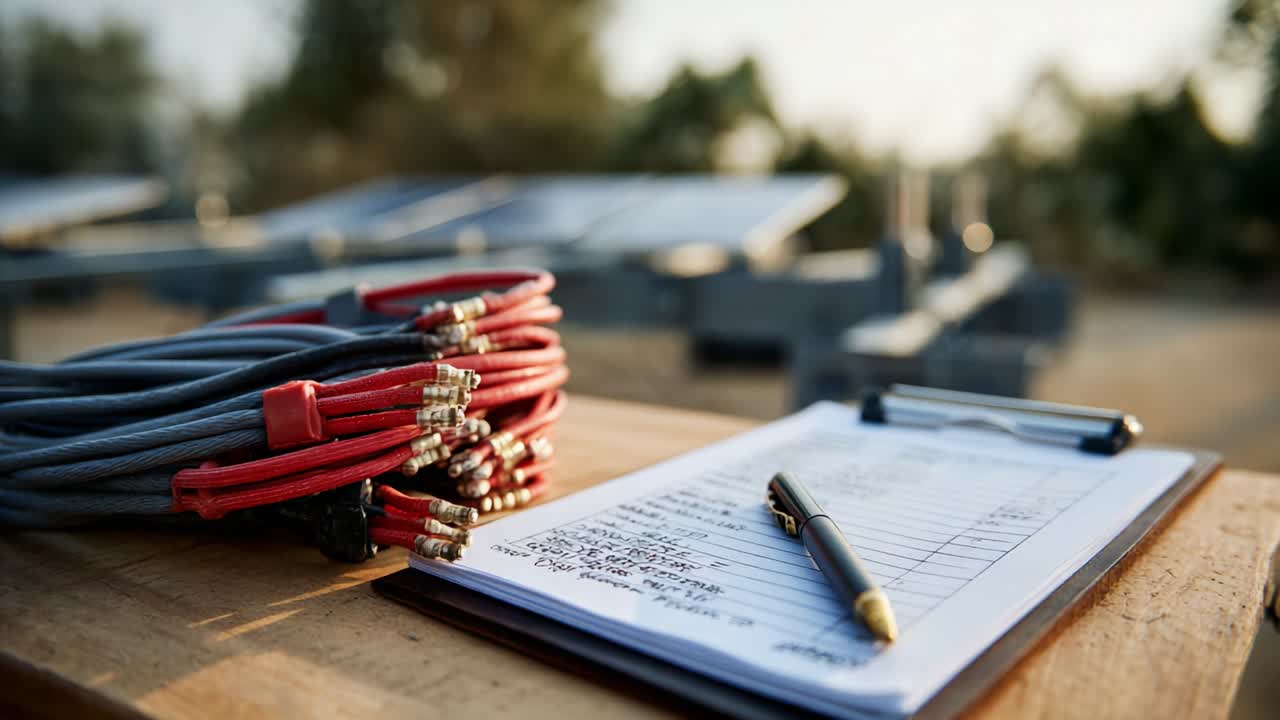 Detailed Analysis of Solar Power Installation Components with Focus on Wiring, Documentation, and Preparation for System Optimization in Renewable Energy Deployment