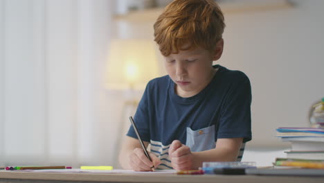 boy doing homework