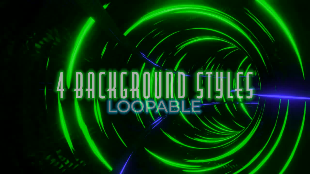 Abstract Neon Tunnel Backgrounds