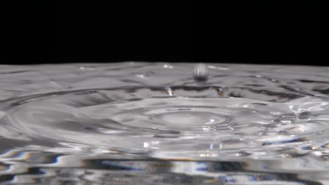 amazing slow-motion of water drop falling with black background