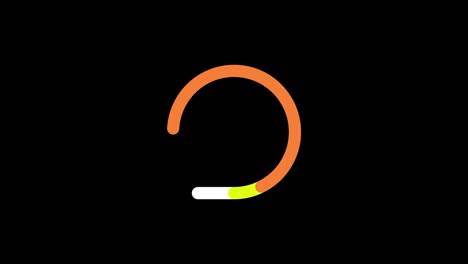 2d animación de carga en el fondo negro. la figura es cuadrada. gráficos de bucle 4k 60fps.