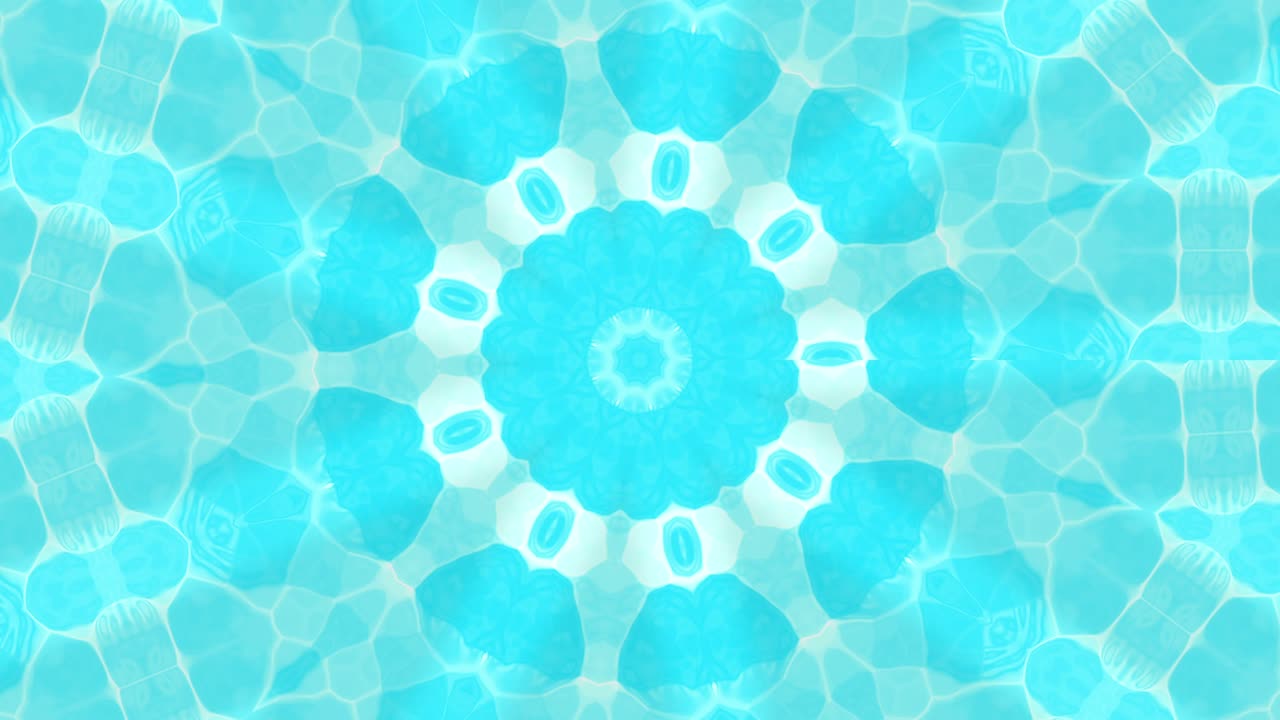 만달라 모션 효과의 칼레도스코프 액체