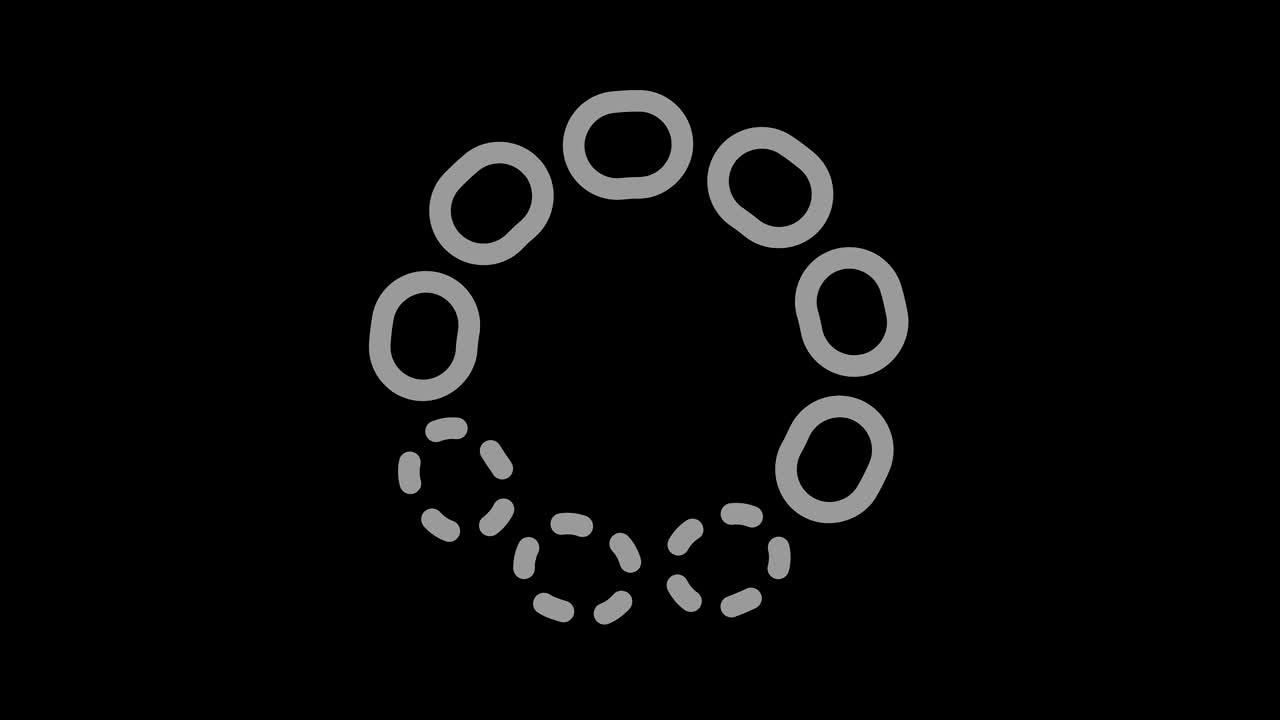 4k에서 사이키델릭 및 최면 효과를 가진 흑백 비디오 애니메이션