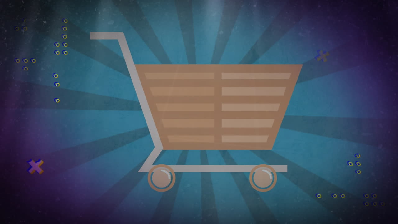 animación digital de formas abstractas contra el procesamiento de datos estadísticos contra un fondo radial