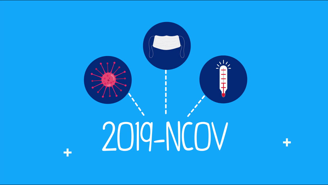 코로나19 팬데 세트 아이콘 애니메이션