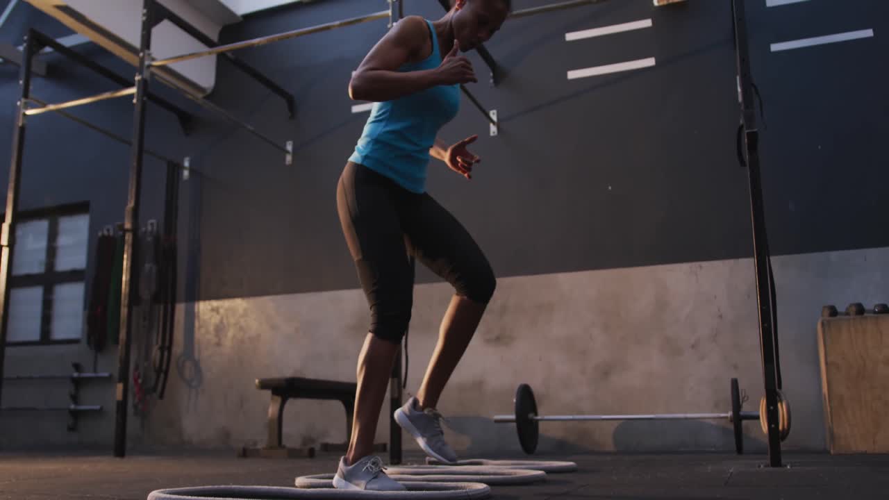 Cross training at a gym