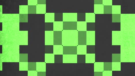 pixelated black and green grid pattern