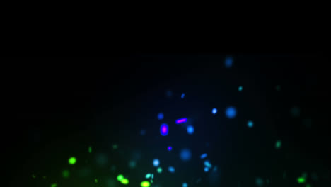 manchas y partículas luminosas flotantes