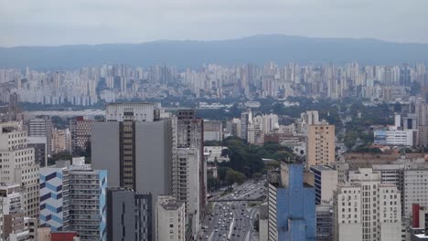 paisaje urbano de sao paulo, vista aérea panorámica