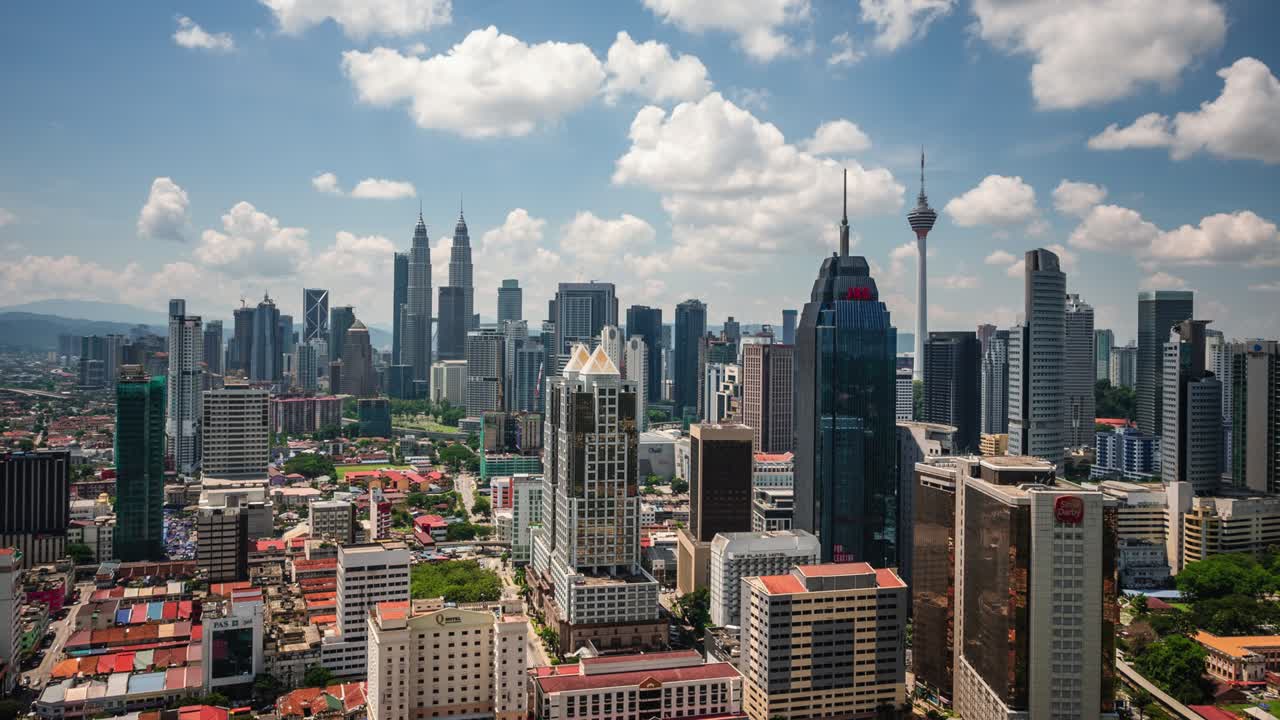 Timelapse View of Kuala Lumpur Cityscape, Malaysia