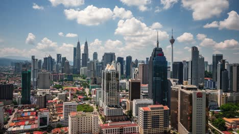 timelapse view of kuala lumpur cityscape, malaysia