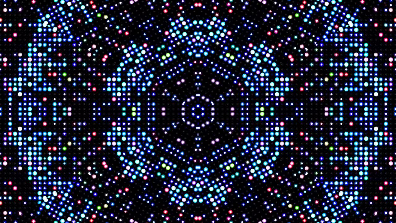 line wave motion, colorful circle shape, on a black background