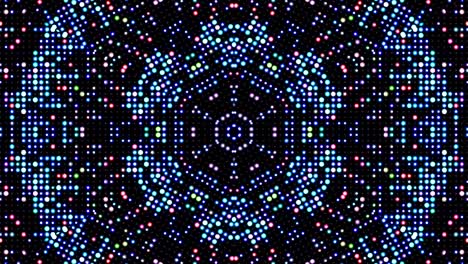 movimiento de onda de línea, forma de círculo colorido, sobre un fondo negro