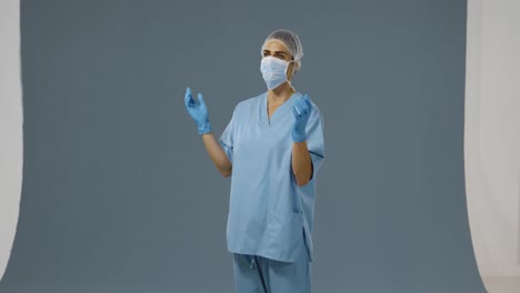 young surgeon in scrubs