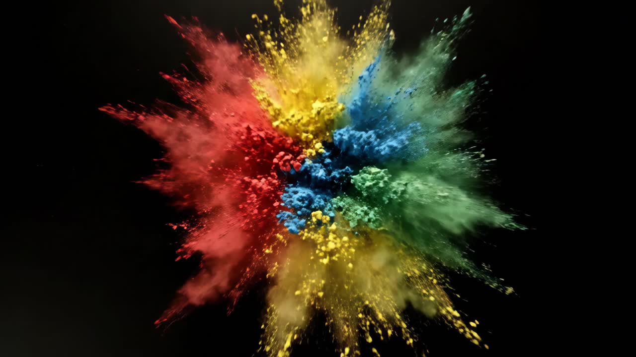 Colorful powder explosion | Premium Stock Video Footage