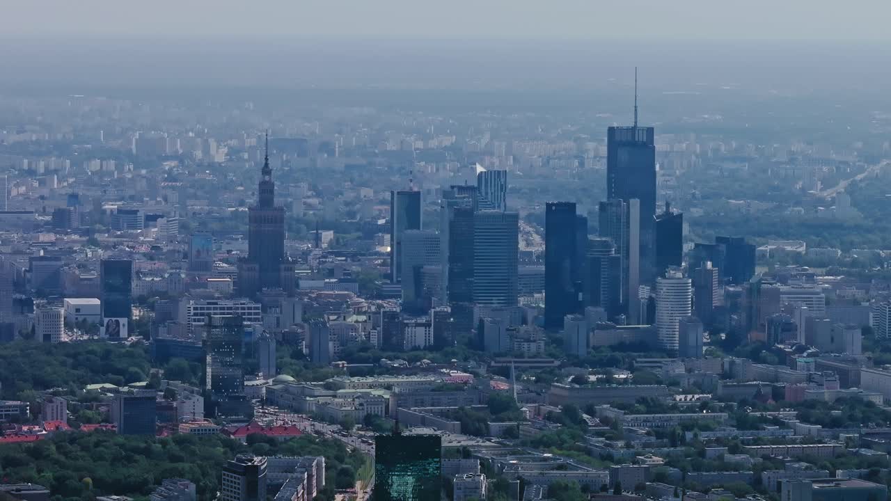 Panoramic Warsaw cityscape, urban density tied to NATO east flank resilience