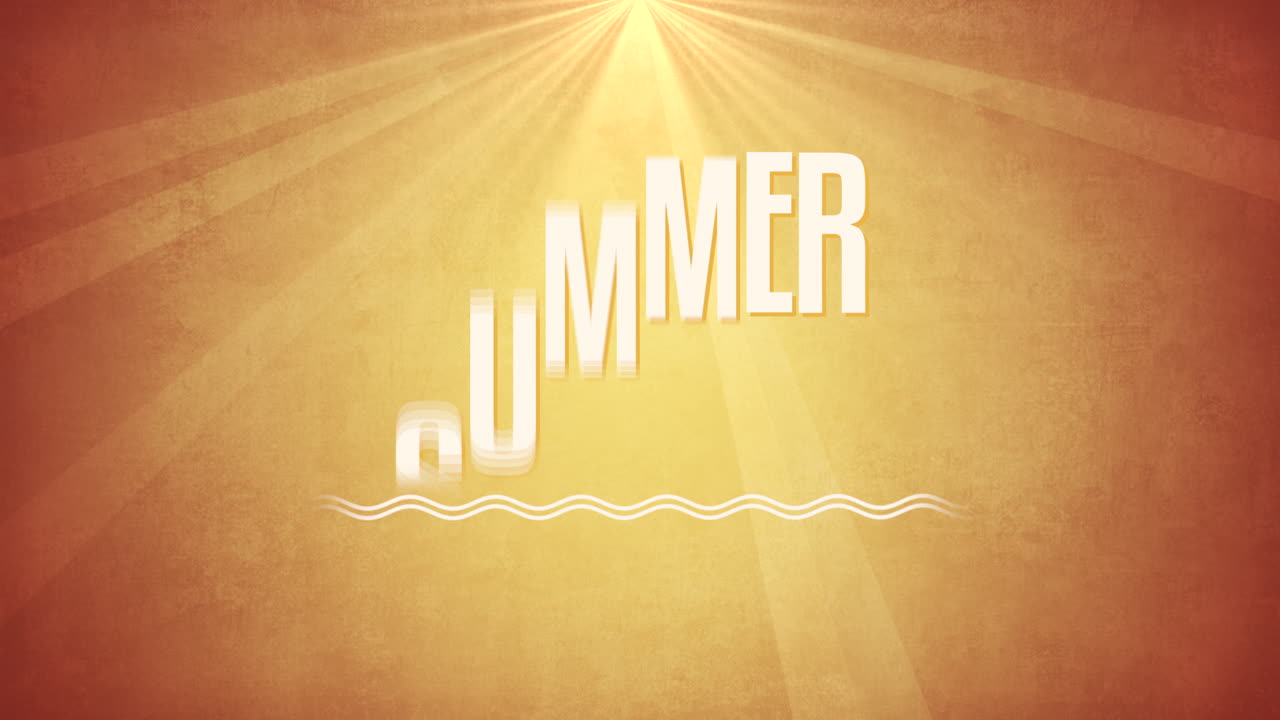 노란색 그라데이션에 태양 광선과 바다 앵커가 있는 여름 세일