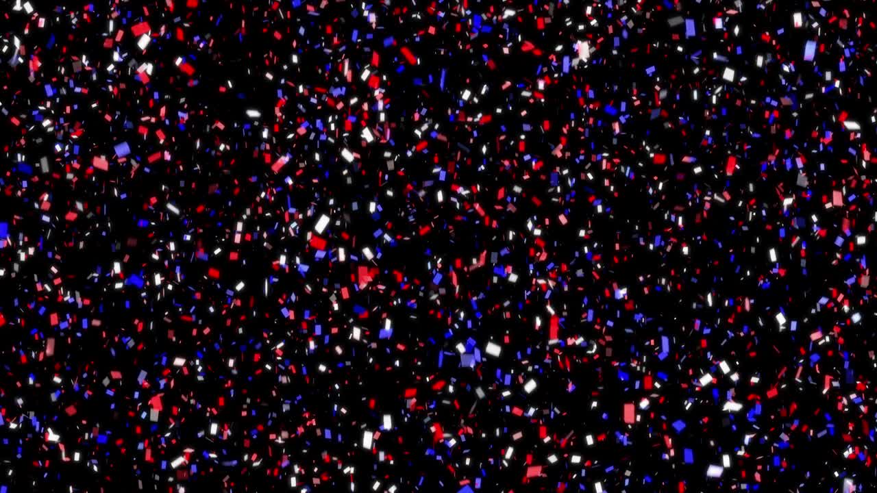 은 색과 파란색 콘페티 루프와 매트