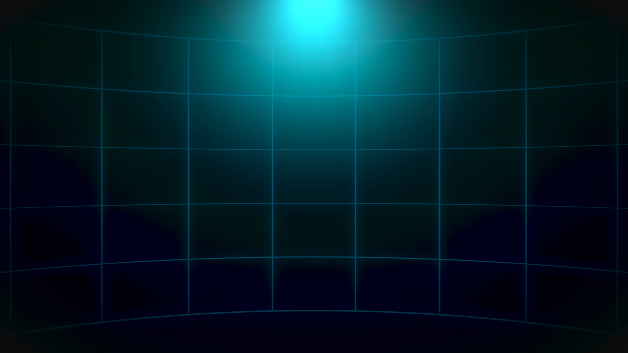 Neon retro grid with light in dark space